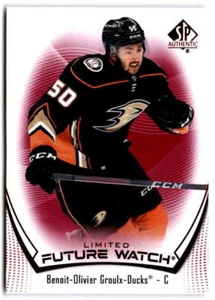 2021-22 SP Authentic Limited Red #184 Benoit-Olivier Groulx RC Anaheim Ducks - Picture 1 of 2