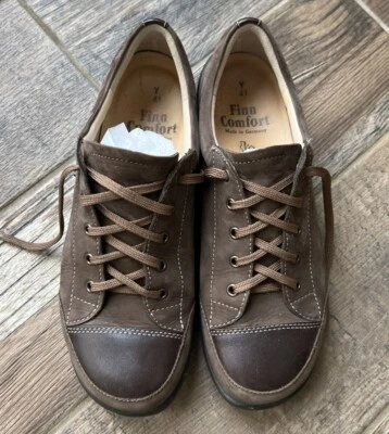 Finn Comfort Suede Sneakers Brown 41 US Womens 9 - Image 1 of 4