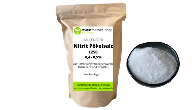 1 kg Nitritpökelsalz Pökelsalz 0,4 - 0,5% E250 | wurstmacher-shop - Bild 1 von 2