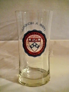 PENNSYLVANIA UNIVERSITY 6" CLEAR GLASS "DRINK A HIGHBALL TO '29" CELEBRATE 50 YR - Picture 1 of 12