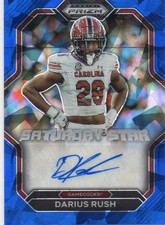 DARIUS RUSH 2023 PRIZM DRAFT PICKS BLUE ICE AUTO ROOKIE CARD #D 75