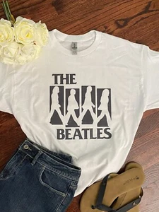 Camisa Abbey Road Crosswalk The Beatles Hecha a Mano Personalizada Sublimación Rock n Roll L - Imagen 1 de 9