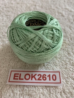 DMC Perle Cotton Thread Pale Green Size 8 955 95 Yards - Image 1 of 4