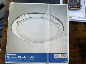 Wickes Geneva Flush Ceiling Wall Light New - Picture 1 of 1