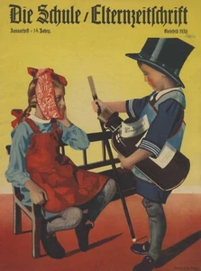 Zahnschmerzen 1938 Kunstdruck Kinder Zahnarzt Wartezimmer Deutscher Einband - Bild 1 von 1