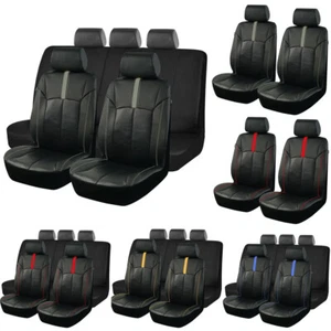 For Toyota Car Seat Cover Full Set 5-Seat Front Rear Auto Protector Cushion PU - Picture 1 of 20
