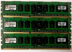 KINGSTON PC3-8500R (DDR3-1066) ECC REG Memory 6GB Kit (3*2GB) (KVR1066D3D8R7SK3) - Picture 1 of 1