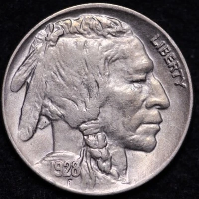 1928 Buffalo Nickel CHOICE BU FREE SHIPPING E885 GCB - Image 1 of 2