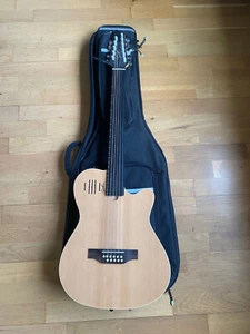 Godin A11 Glissentar 11-strunowy nylon bezprogowy z elektroniką naturalny - Zdjęcie 1 z 14
