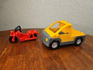 LEGO Duplo Vehicle Transportation Truck Motorcycle Lot Of 2 - Picture 1 of 5