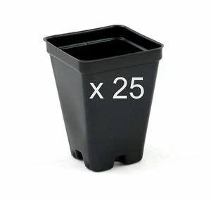 (25) Black Form Plastic Planting / Seed Starting / Nursery Pots Tomato Pepper - Picture 1 of 1