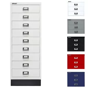 BISLEY Schubladenschrank Metall DIN A3 9 Schubladen und Sockel Büroschrank - Bild 1 von 18