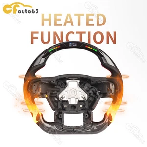 Volante LED de fibra de carbono real para Ford F150 2015-2020 con calefacción - Imagen 1 de 9