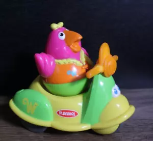 Weebles Wobble Yellow Green Scooter Bird Hasbro Playskool Toy Preschool Vintage - Picture 1 of 2