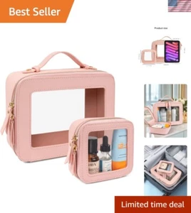 Clear Makeup Bags Set - Waterproof TSA Approved Bags for Travel - Mini+Large ... - Picture 1 of 10