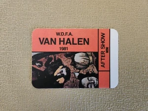 Van Halen 1981 Aftershow Backstage Pass Sticker - Picture 1 of 3