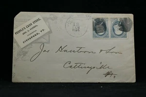 Vermont: Pittsford 1884 Eayres People's Cash Store cubierta publicitaria - Imagen 1 de 2