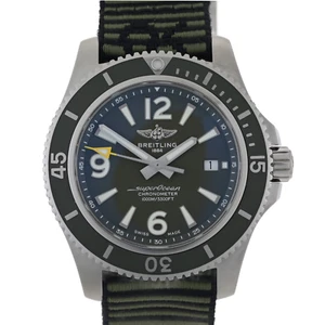 Orologio Uomo Automatico Breitling SuperOcean Outerknown A17367 Verde 44mm + Scatola - Foto 1 di 9