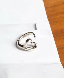 Vintage TIFFANY & CO Elsa Peretti Sterling Silver Open Heart RING Size 5 - Picture 1 of 16