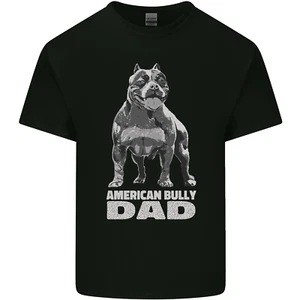 Americano Bully Papá Divertido Día Del Padre Perro Algodón Hombre Camiseta Top - Bild 1 von 15
