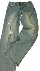 GAP Kids Girls Distressed Denim Jeans 14 Regular straight Adjustable Waist - Picture 1 of 3