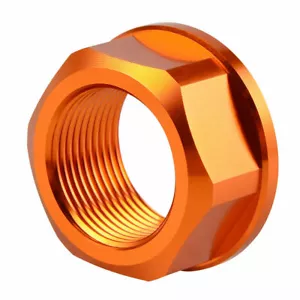 KTM 790 DUKE 2018 - 2024 REAR AXLE SPINDLE FLANGED NUT ALUMINIUM M25X1.5 LB50 - Picture 1 of 6