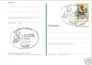 Bund PSo 5 40 Pf Badisches Posthausschild Tag der Briefmarke 1978 Sonderstempel - Bild 1 von 2