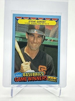 1987 Fleer Baseball's Game Winners Steve Garvey #16 Mint FREE SHIPPING - Image 1 of 3