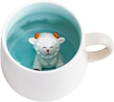 Adorable Sheep PeekaBoo Mug | Cute Lamb Ceramic 3D Animal Coffee Cartoon Tea Cup