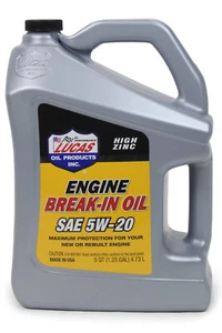 Lucas Oil SAE 5W20 Break-In Motor Oil, High Zinc, 5 Quart Jug, New - Picture 1 of 5