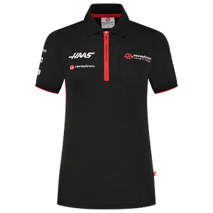 Haas Racing F1 2023 Women's Team Fitted Polo Shirt - Black - Picture 1 of 5