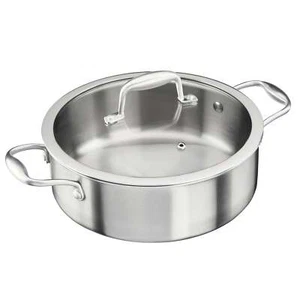 Cooks Professional Triply Saute Pan with Lid Non-Stick Stainless Steal Pot 24cm - Picture 1 of 7