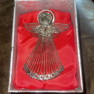 Gold filigran Engel Ornament Anhänger groß vergoldet Vintage siehe Bilder - Bild 1 von 3