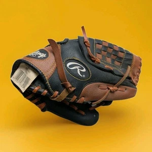Rawlings PL950BT Youth Baseball Glove 9.5" Black/Brown Leather Basket Web Used - Picture 1 of 6