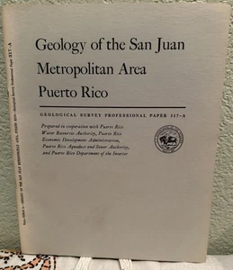 Clifford A Kaye / Geology of the San Juan Metropolitan Area Puerto Rico 1959 - Picture 1 of 1