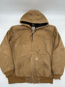 Damen Carhartt Jacke Größe XL WJ130-211 Canvas Kapuze Stepp gefüttert Distressed - Bild 1 von 15