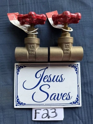 2- New Proline 1" Brass Gate Valves  100-455NL - Image 1 of 2