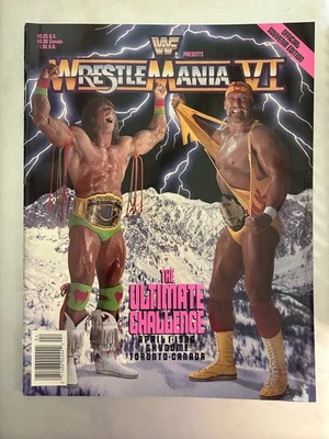 WWF Wrestlemania VI Program Hulk Hogan vs. Ultimate Warrior  1990 - Image 1 of 4