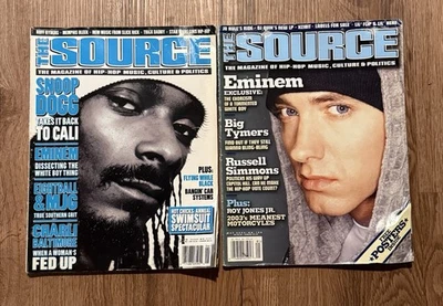 The Source Magazine Eminem #152 + Snoop Dogg #117 Classic Hip Hop AS IS - Image 1 of 4