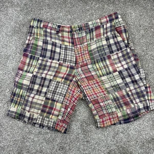 Polo Ralph Lauren Madras Plaid Patchwork Shorts Classic Fit Mens 35 (36x9) - Picture 1 of 9
