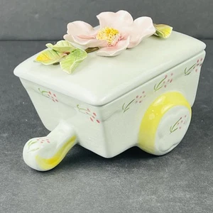 Wildwood Keramik Pasadena Vintage 60er Jahre Capidomonte Stil Deckeldose MÄNGEL - Bild 1 von 15