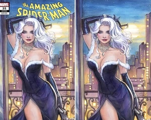 SET ~ Amazing Spider-Man #35 Esclusivo Gatto Nero Vergine e Variante Commerciale 2023 - Foto 1 di 15