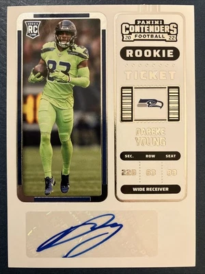 2022 Panini Contenders Rookie Ticket Auto Dareke Young #255 Seattle Seahawks RC - Image 1 of 2
