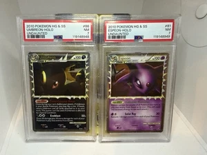 Undaunted Umbreon & Espeon PRIME #86 & #81 Sequential HG & SS  PSA 7 Pair! - Picture 1 of 9