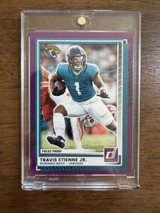 2025 Donruss Football Travis Etienne Jr Purple Press Proof- Jacksonville Jaguars - Picture 1 of 2