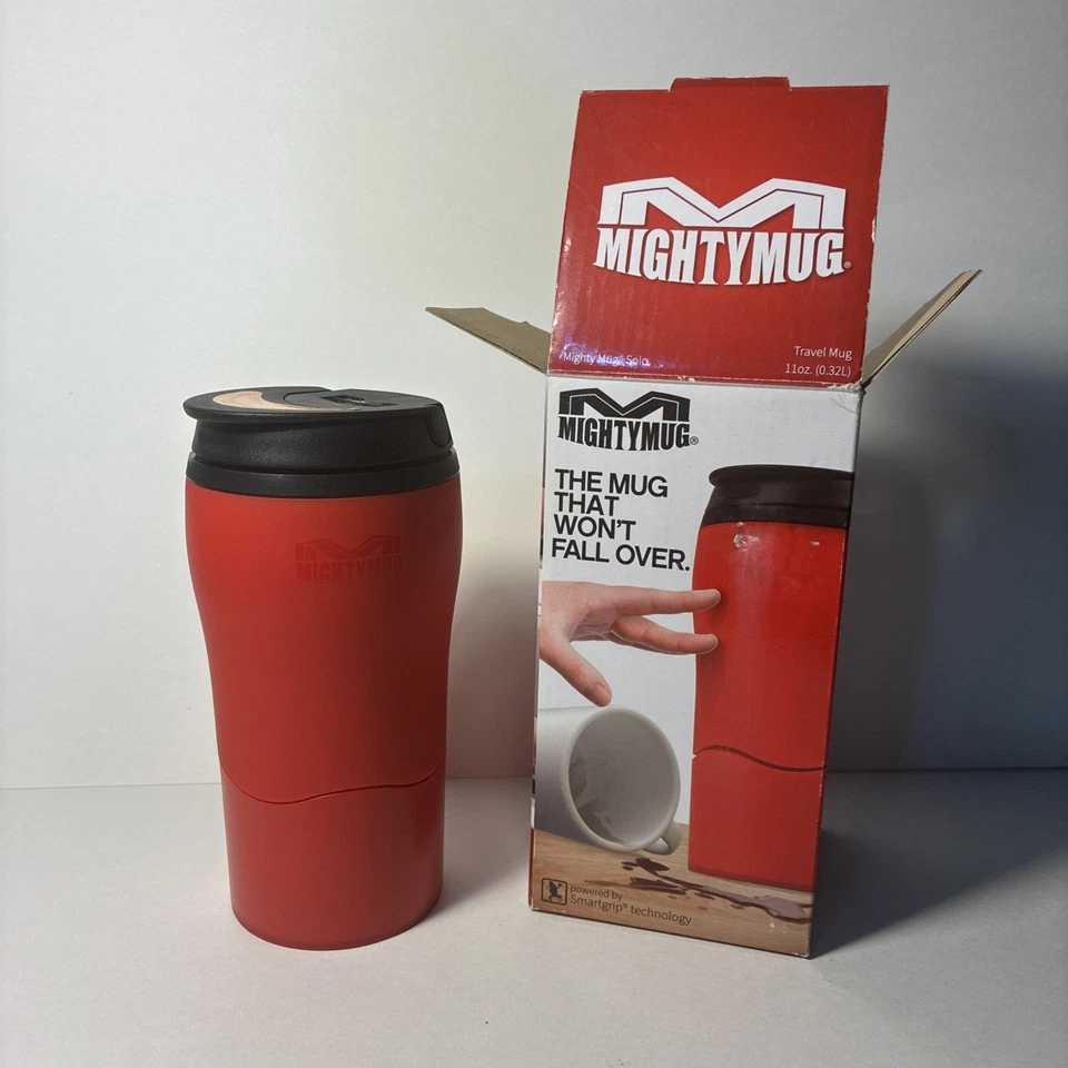 NEW Mighty Mug Solo 11oz - THE MUG THAT WON'T FALL OVER - RED - Image 1 of 4