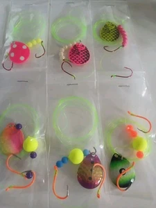 Crawler Rigs 6 Rigs 3 W/floaters Size 5 & Size 4 - Picture 1 of 1
