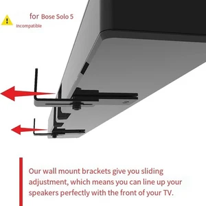 2 PCS Metal LShaped WFor All Mount Brackets for Soundbars Up to 30 Pounds - Picture 1 of 12