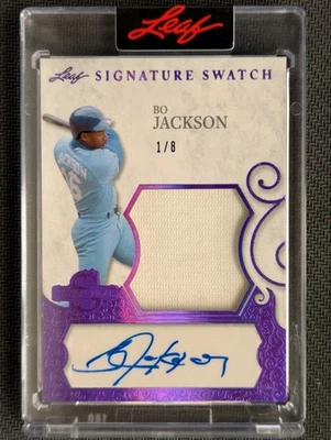 MUESTRA HOLO PÚRPURA Bo Jackson autógrafo automático #ed 1/8! Hoja 2025 ¡Espectacular! Foto 1 de 2