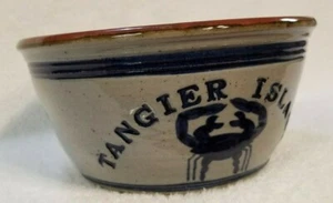 Studio Art Salzglasur Keramik "Tanger Island" Krabbe 7 x 7" Schüssel signiert Harvey  - Bild 1 von 8